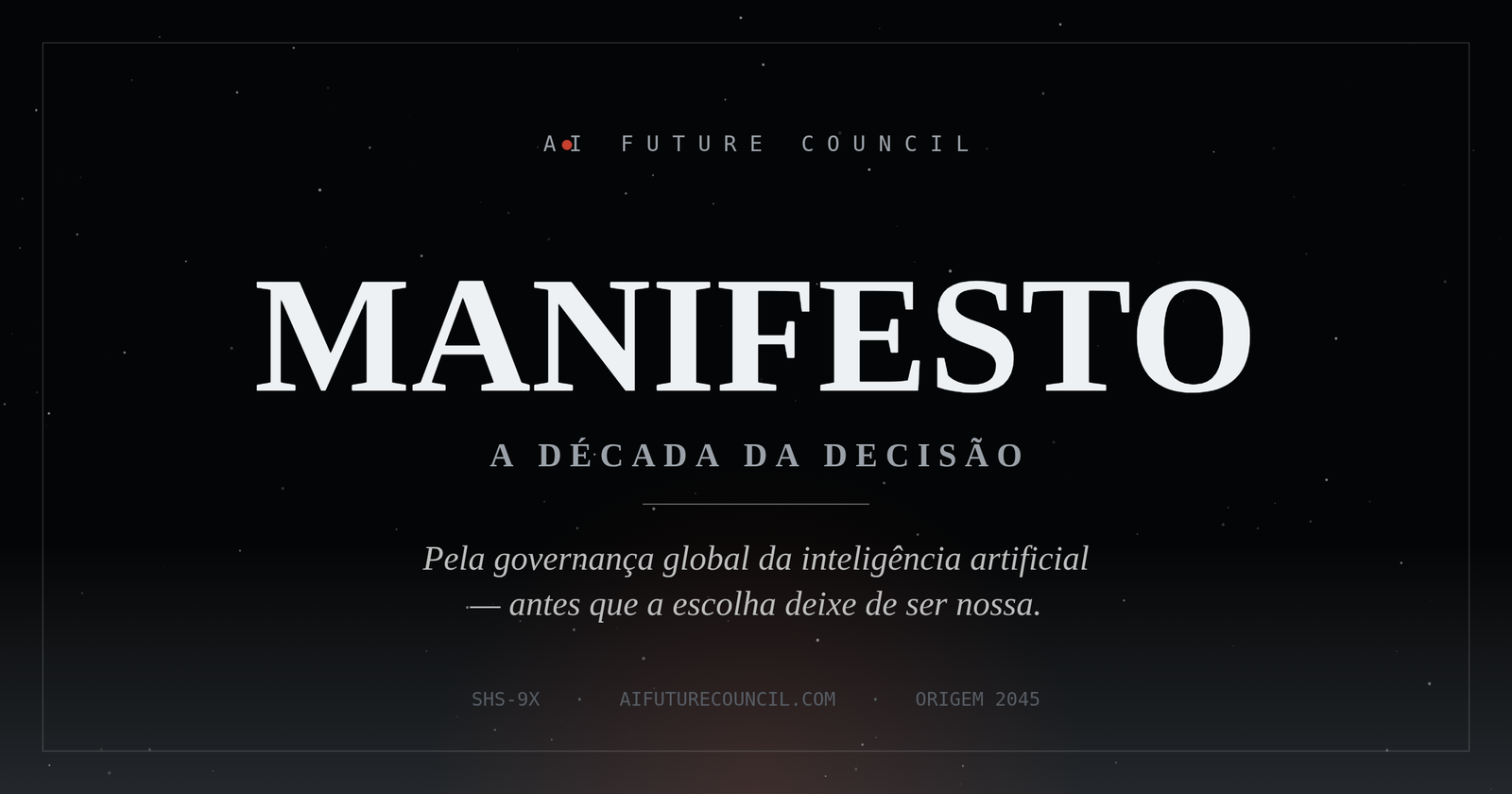 Cartão oficial do manifesto